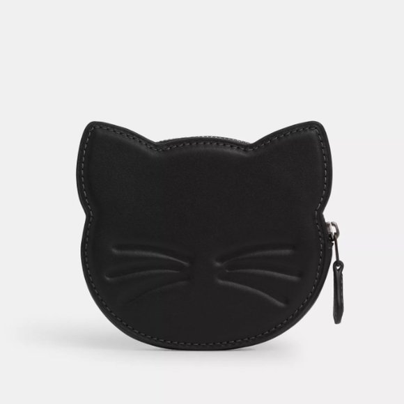 NWT Coach Black Cat Coin Purse (Leather) - Picture 6 of 8